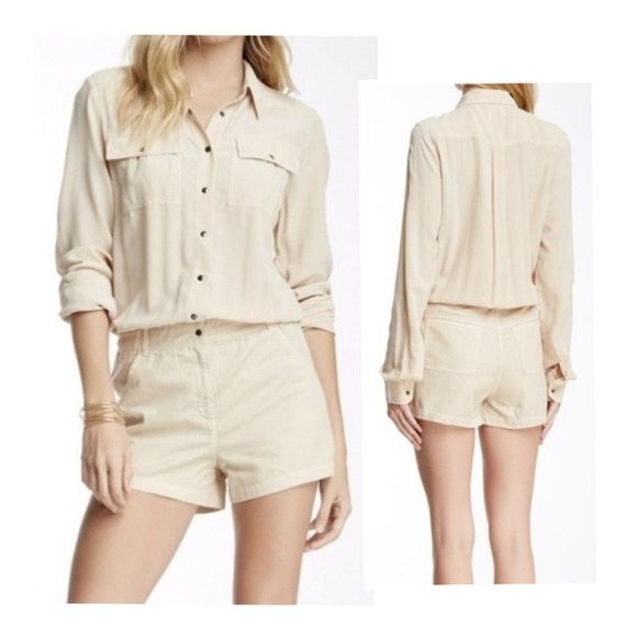 Elizabeth and James Pants - ELIZABETH AND JAMES Leo Silk Utility Combo Romper